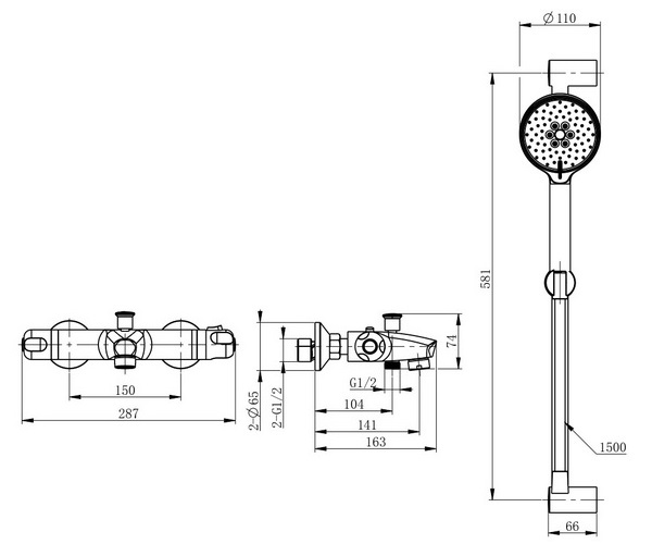 смеситель для ванны WONZON & WOGHAND WW-C2001